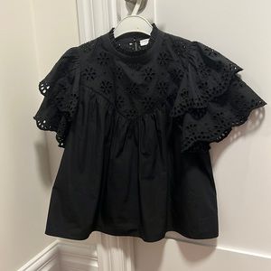 BNWT Aritzia little moon black size small top